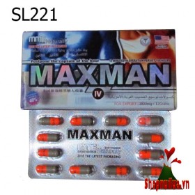 Thuốc cương dương maxman hộp nhựa 12 viên